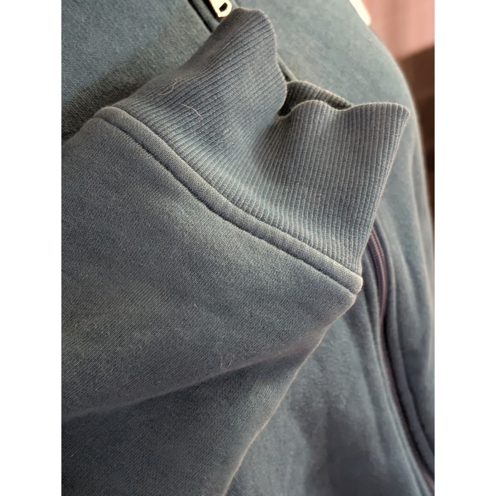 Michael Kors Womens Sherpa Lined Full Zip Hoodie Teal Blue Jacket Size L Large - Picture 5 of 14